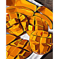 Картина по номерам Strateg ПРЕМИУМ Сочный манго, размер 40х50 см (DY361)