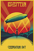 Led Zeppelin британская рок-группа плакат