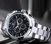 Черный классический Мужские Часы серебряные Forsining Walker Steel Toyvoo Чорний класичний Чоловічий Годинник