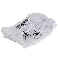 Декор на Хелловін "Павутиння", біле, текстиль