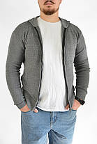 Светр чоловічий з коміром на блискавці демісезонний Кофта в'язана Wandeng (Угорщина) L — 3XL, фото 3