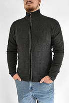 Светр чоловічий з коміром на блискавці демісезонний Кофта в'язана Wandeng (Угорщина) L — 3XL, фото 4