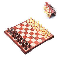 Магнитные шахматы + шашки Magnetic Folding Peach wood Chess&Checker 31x31 см