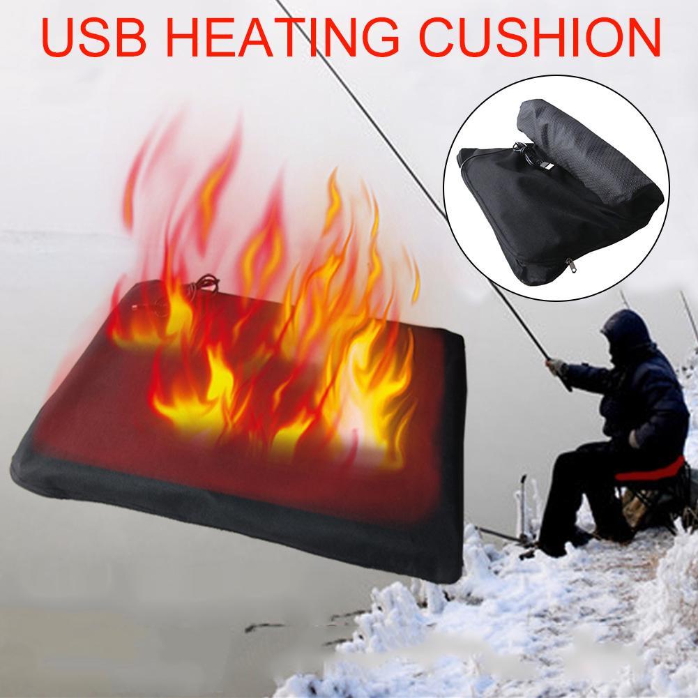 Подушка-грілка — сидіння для рибалок USB 30х40 см, температура нагрівання до 60 °C USB 5V/2А без терморегулятора.