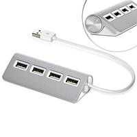 Хаб USB 2.0 4-port TRY алюміній срібний. + білий новий гарантія 12міс!