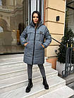 Куртка зимова жіноча NOBILITAS 42 - 56 графітова плащівка стьобана плащівка Канада (арт. 23042), фото 2