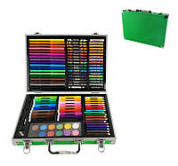 Детский набор для творчества и рисования MK 2454 в чемодане (Зелёный) Toyvoo Дитячий набір для творчості і