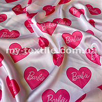 Ткань шелк стрейч Армани печатный принт Барби