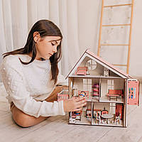Кукольный домик для LOL c лифтом и мебелью в подарок Toyvoo Ляльковий будиночок для LOL з ліфтом та меблями у