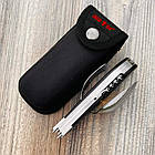 Ніж туристичний з виделкою і ложкою, відмінна сталь + чохол, фото 3