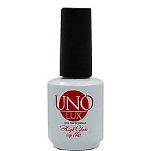 Топ для нігтів UNO 15 мл LUX High Gloss Top Coat - без липкого шару