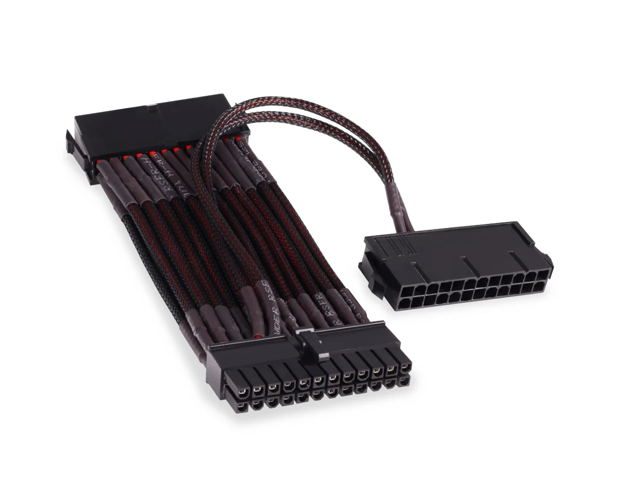 Alphacool Dual 24-pin power supply starter cable (2x24-pin to 1x24-pin)