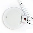 Лампа-лупа настільна LED SP 34 зі струбциною, 3-5 діоптрій, d=23 см, (Біла), фото 4