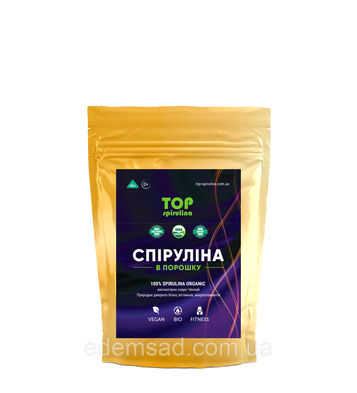 Спіруліна в порошку, TOP Spirulina, 100г