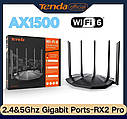 Tenda RX2Pro AX1500 WiFi дводіапазонний Гігабітний бездротовий маршрутизатор, фото 3