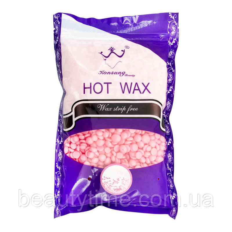 Гарячий віск в гранулах для депіляції Konsung Hot Wax Рожевий 500g