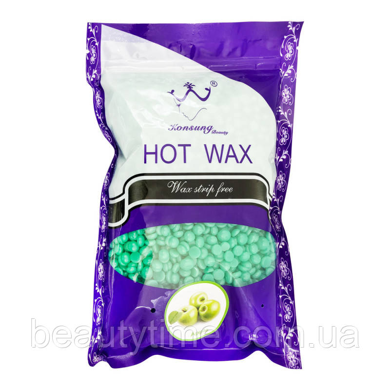 Гарячий віск в гранулах для депіляції Konsung Hot Wax Яблуко 500г.