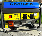 Бензиновий однофазний генератор 3,5/3.8 кВт 15л OKAYAMA PT-3800 мідна обмотка ручний стартер, фото 3