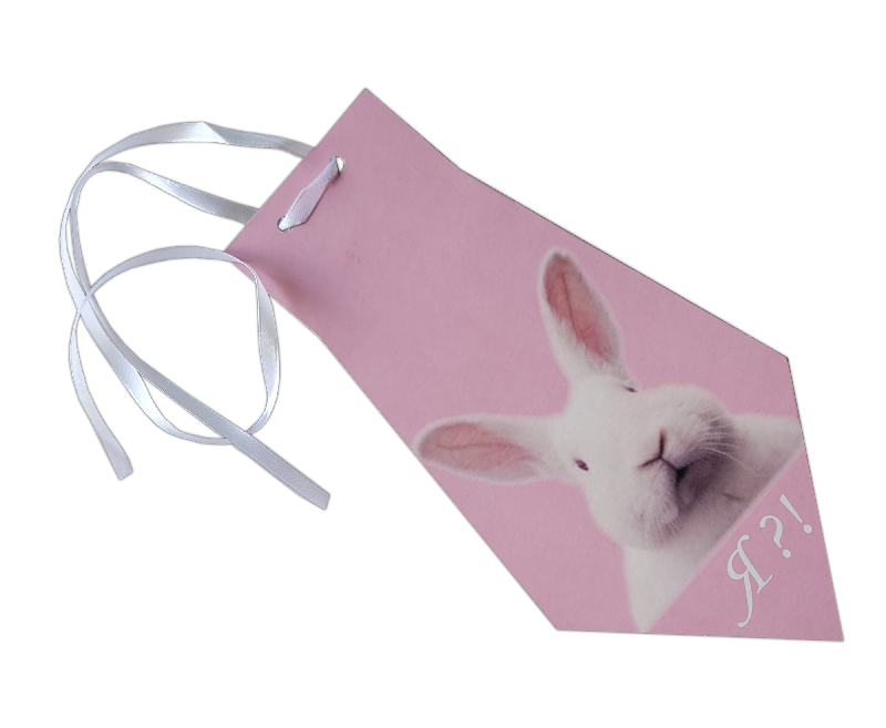Краватки картонні KOZA-Style "Білий кролик" 6шт/уп
