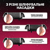 Електрична пемза для ніг, пилка електрична для ніг акумуляторна Чорна (ECR-658B), фото 3