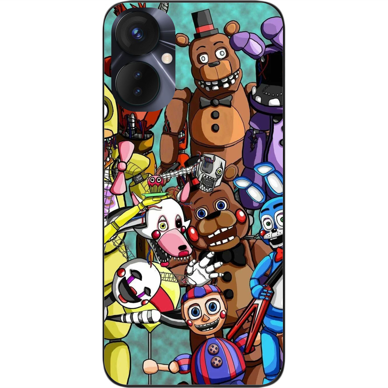 Силіконовий чохол Case для Tecno Spark 9 Pro (KH7n) з картинкою Кошмарні аніматроніки