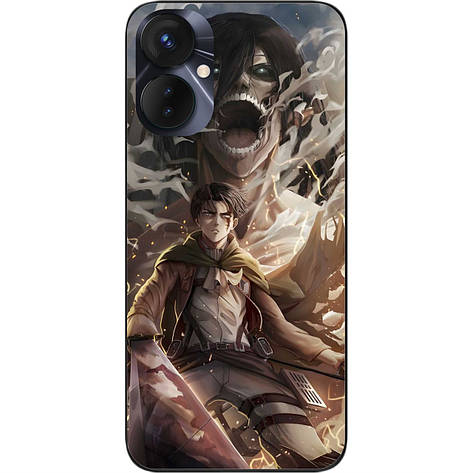 Силіконовий чохол Case для Tecno Spark 9 Pro (KH7n) з картинкою Леві Аккерман, фото 1