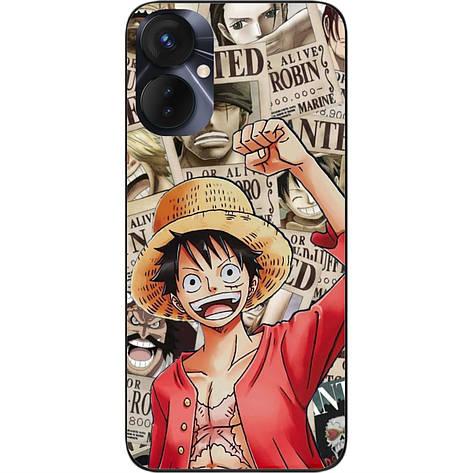 Силіконовий чохол Case для Tecno Spark 9 Pro (KH7n) з картинкою Манкі Д. Луффі, фото 1