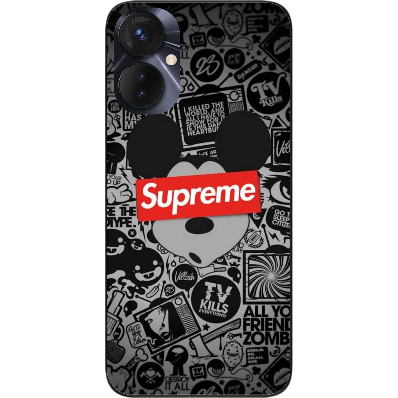 Силіконовий чохол Case для Tecno Spark 9 Pro (KH7n) з картинкою Мікі Supreme