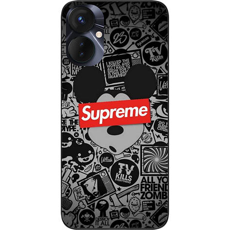 Силіконовий чохол Case для Tecno Spark 9 Pro (KH7n) з картинкою Мікі Supreme, фото 1