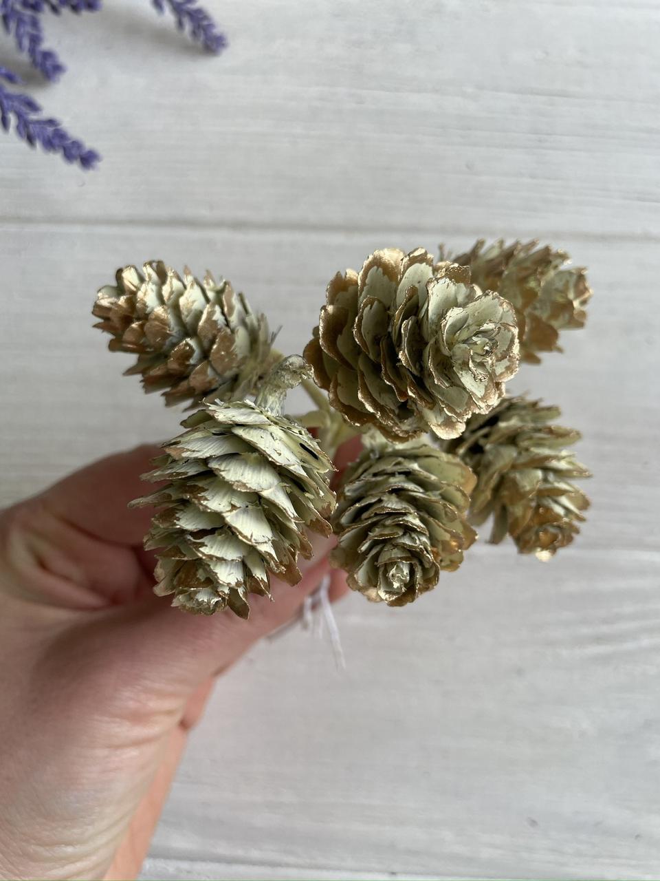 Букет " Шишки " світле золото 60 шт