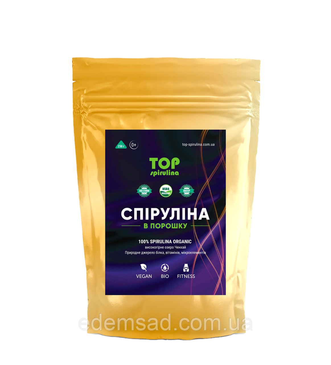 Спіруліна в порошку, TOP Spirulina, 250г