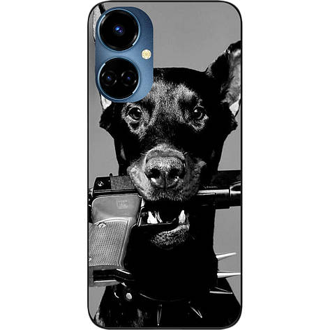 Силіконовий бампер Case для Tecno Camon 19 (CI6n) / 19 Pro (CI8n) із зображенням Пес, фото 1