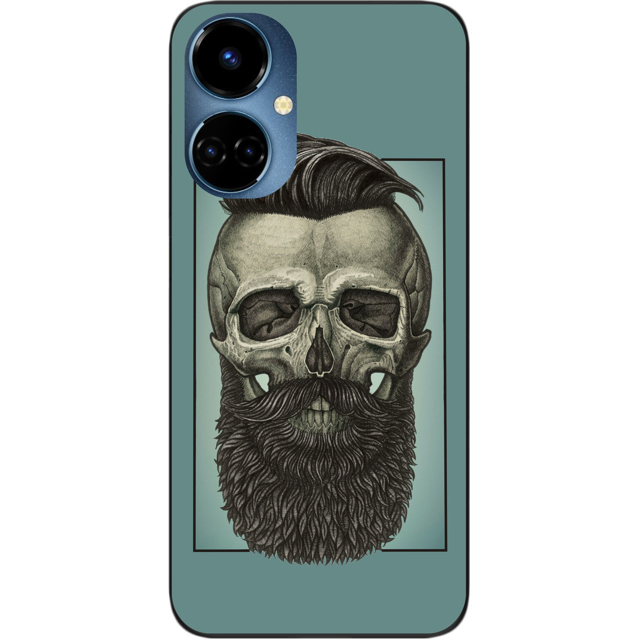 Чохол силіконовий Case для Tecno Camon 19 (CI6n) / 19 Pro (CI8n) з картинкою Череп із бородою