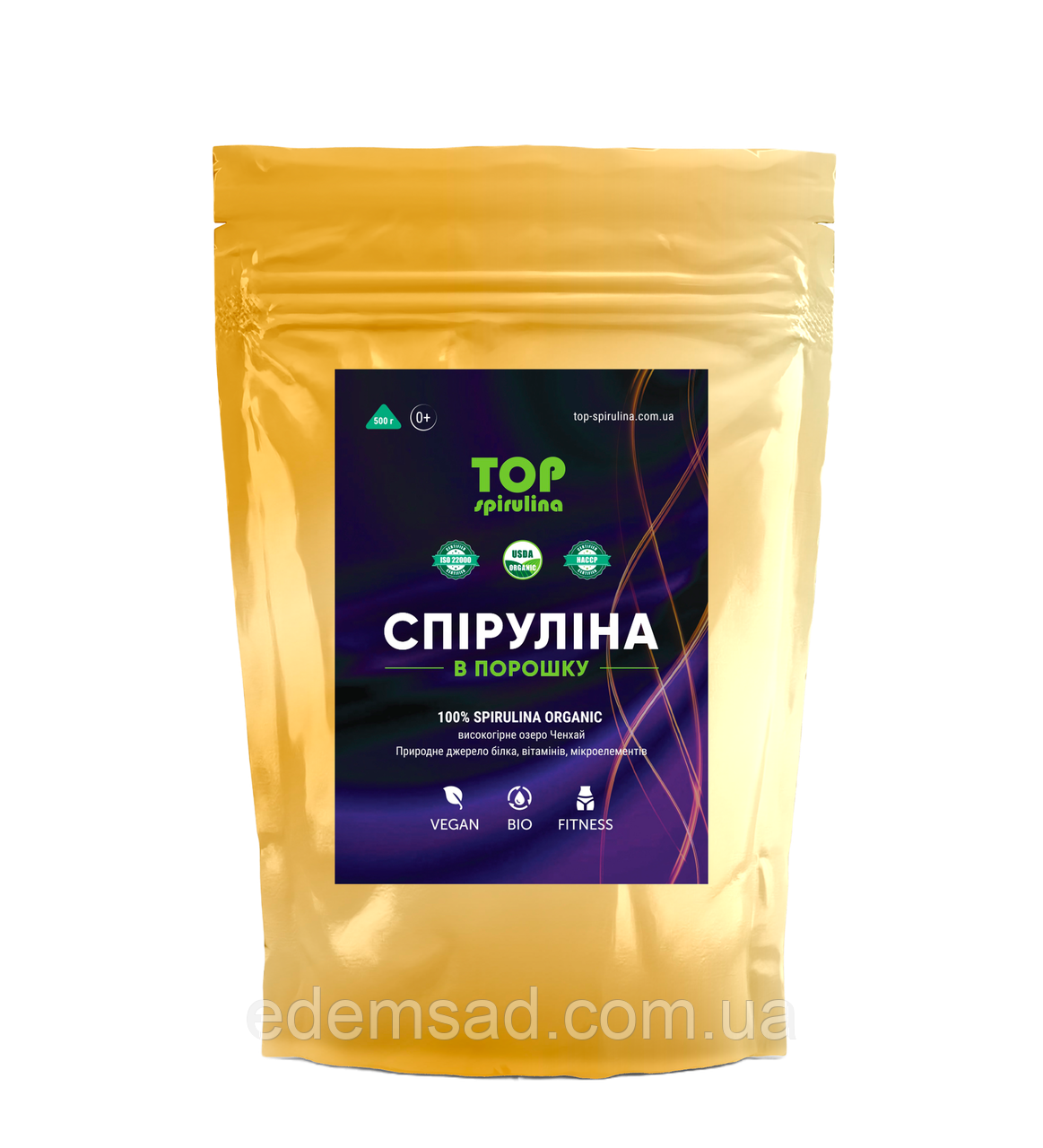Спіруліна в порошку, TOP Spirulina, 500г