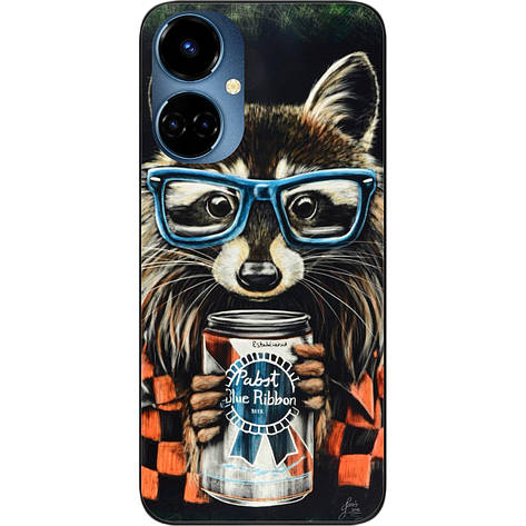 Силіконовий чохол Case для Tecno Camon 19 (CI6n) / 19 Pro (CI8n) з картинкою Єнот, фото 1