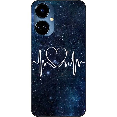 Силіконовий чохол Case для Tecno Camon 19 (CI6n) / 19 Pro (CI8n) з картинкою Кардіограма любові, фото 1