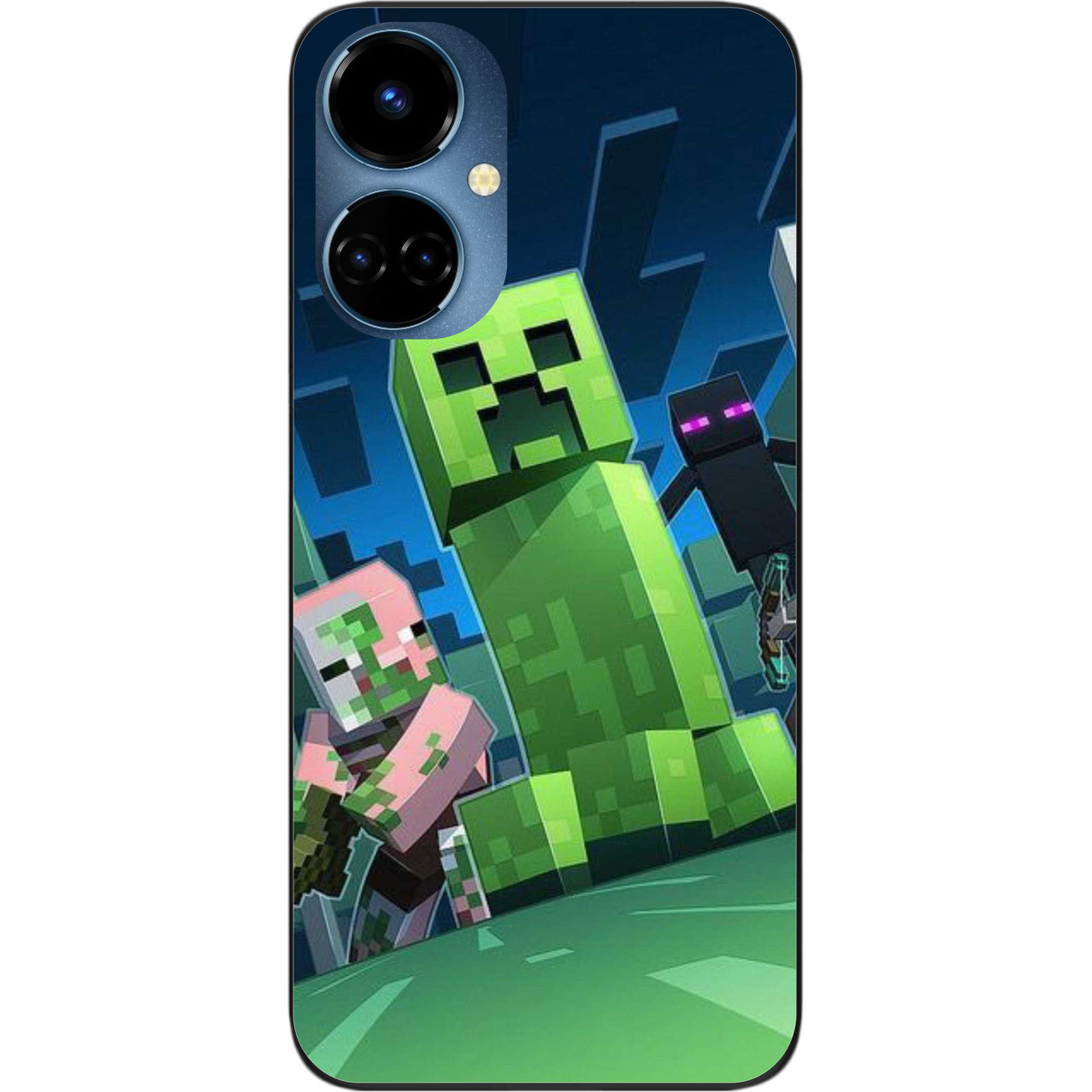 Силіконовий чохол Case для Tecno Camon 19 (CI6n) / 19 Pro (CI8n) з картинкою Зелений кріпер