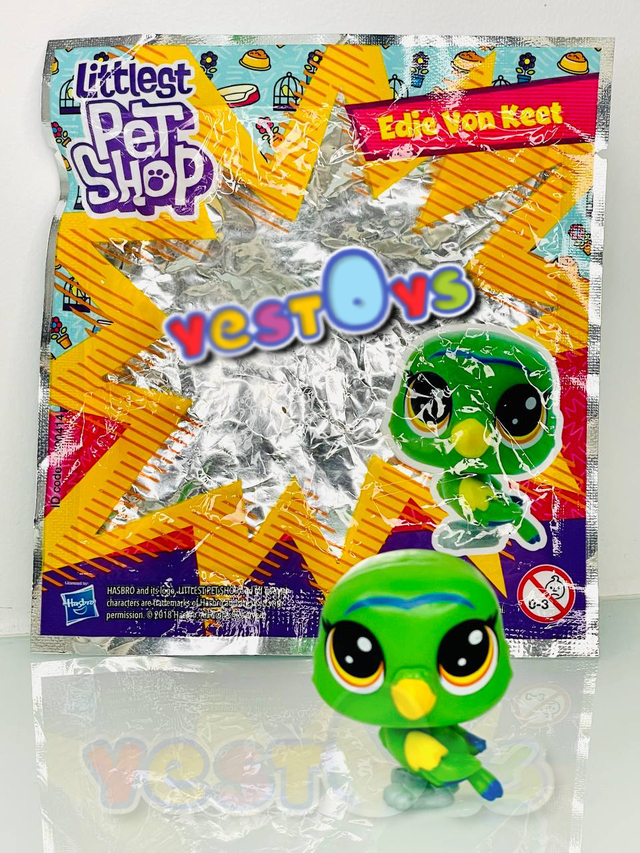 Littlest Pet Shop Фігурка Літл Пет Шоп зелена папуга Edie von Keet Маленький зоомагазин Hasbro 1800414