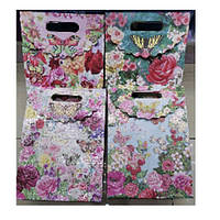Пакет-сумка подарункова паперова S "Shining flowers" 19*26.5*9см Stenson (YM01038-S) [Склад зберігання: Одеса