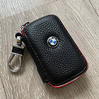Автомобильный кожаный чехол брелок для ключей от машины, брелок сигнализации натуральная кожа BMW