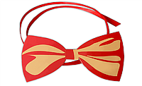 Краватки-метелики картонні KOZA-Style "Червоні" 6шт/уп