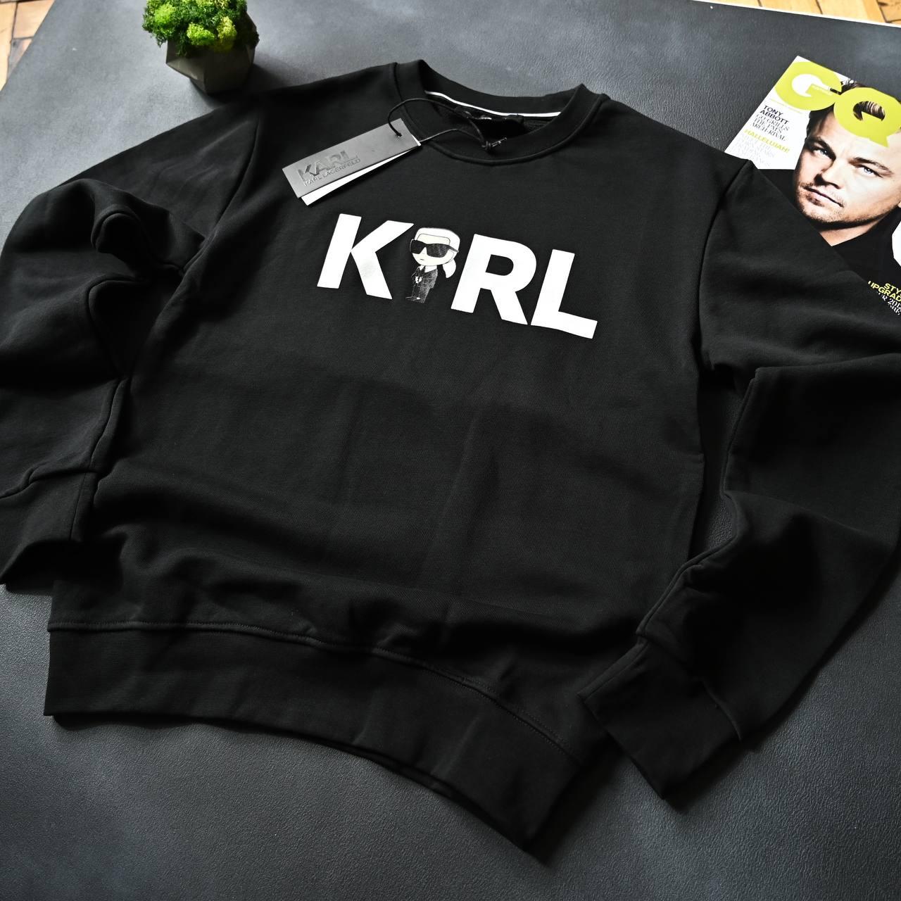 Чоловіча кофта світшот Karl Lagerfeld D11495 чорна М, фото 1