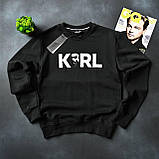 Чоловіча кофта світшот Karl Lagerfeld D11495 чорна, фото 3