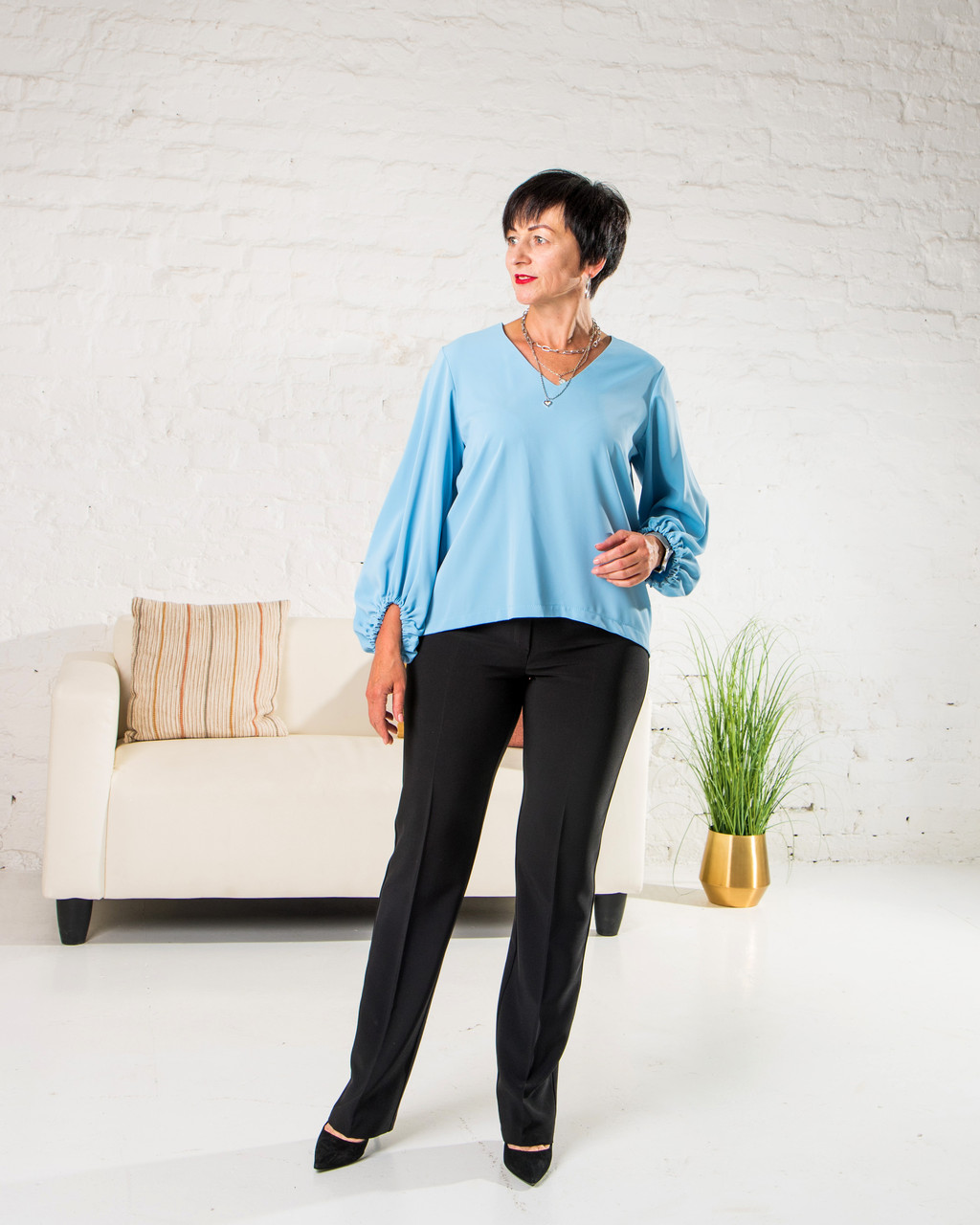 Класичні жіночі брюки чорні, фото 1