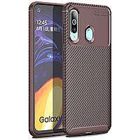 Чехол Carbon Case Samsung A606 Galaxy A60 Коричневый (hub_Edtd16582) FG, код: 1374251