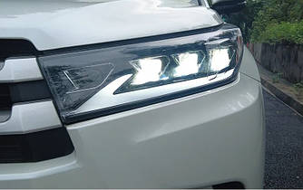 Передні фари Toyota Highlander 50 (16-19) тюнінг Full led оптика фари