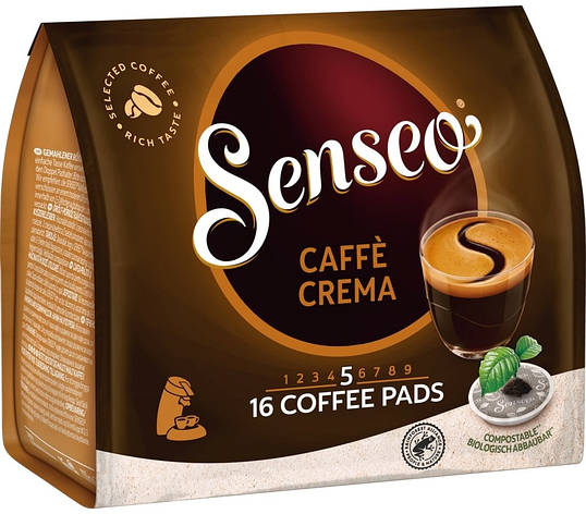 Кава в чалдах Senseo Caffe Crema, 16 шт. Philips Senseo 62 мм, фото 1
