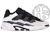 Женские кроссовки Adidas Niteball White Black (с мехом) ALL13561