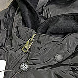 Чоловіча зимова куртка Stone Island CK4637 чорна, фото 9