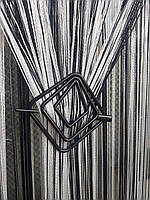 Шпилька для штор ниток квадратна чорна міцний пластик